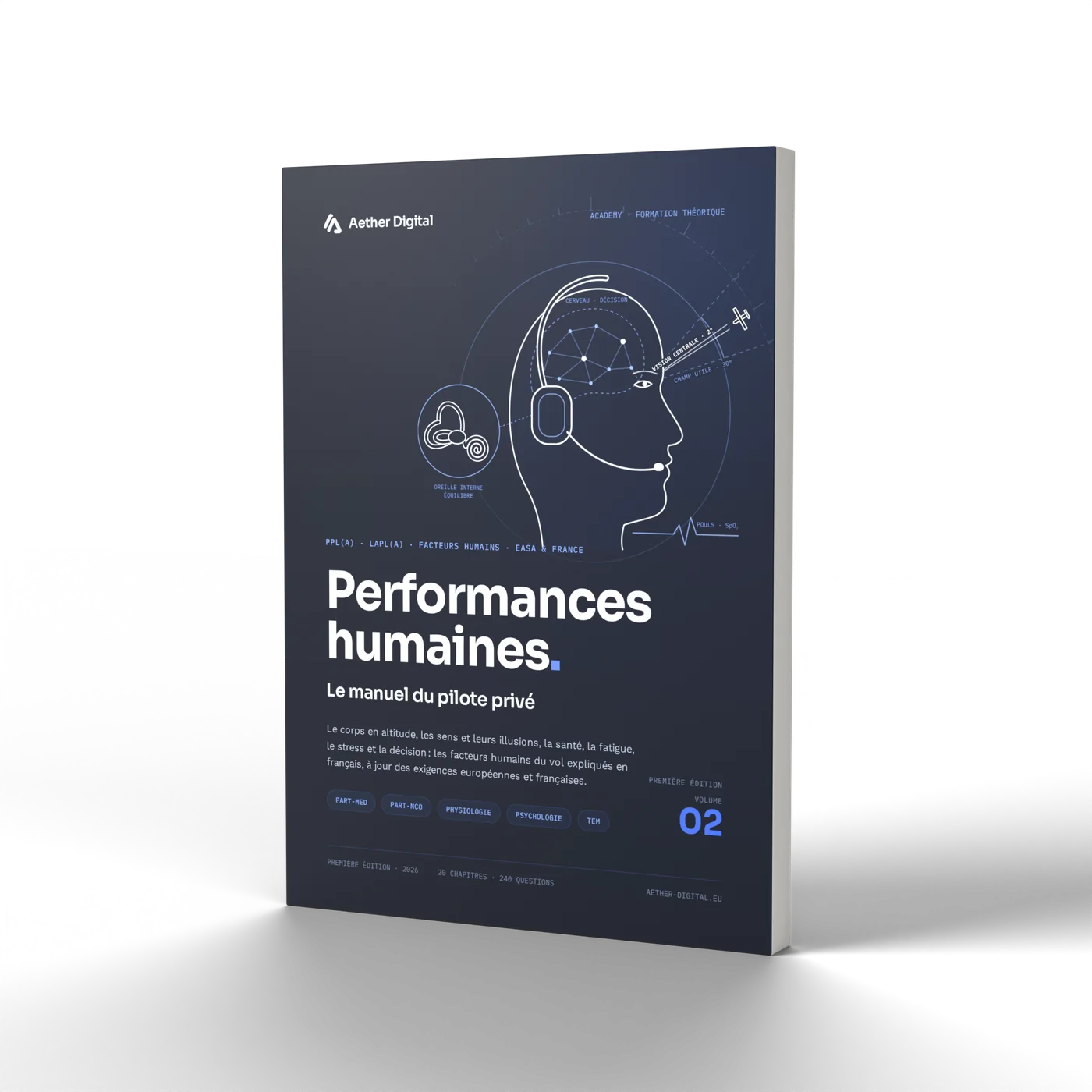 Le livre Performances humaines debout, vue de la tranche